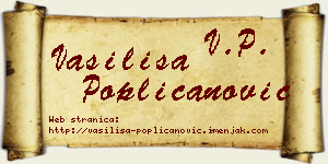 Vasilisa Popličanović vizit kartica